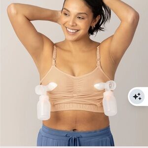 Kindred Bravely Sublime Beige Nursing and hands free pumping bra